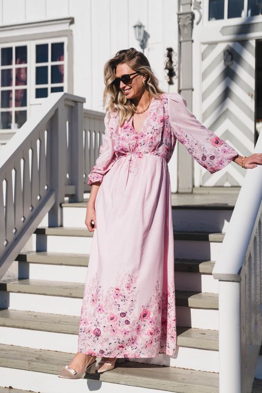 Silfi Flower Print Dress Dusty Rose 