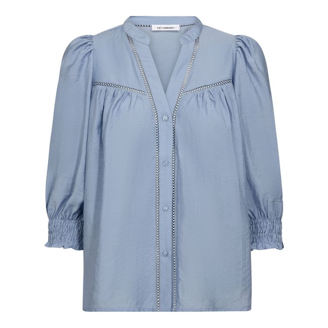 Hovedbilde Callum Lace Puff V-Shirt Pale Blue 