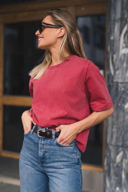 Saabby T-Shirt 11725 Tomato Red Pigment 