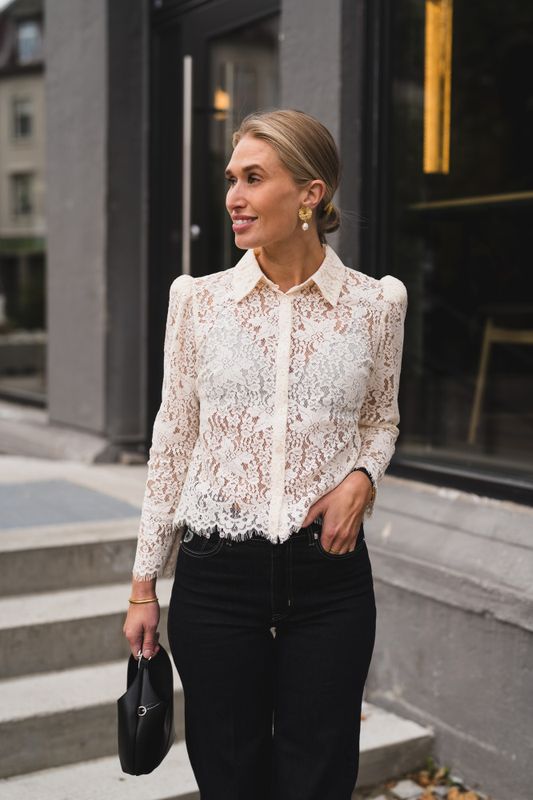 Lace Shirt Vintage White 