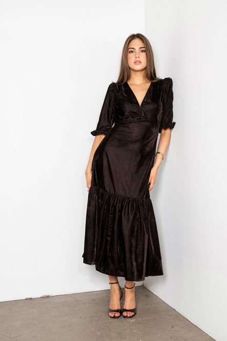Hovedbilde Ophelia Dress Velvet Toffee 