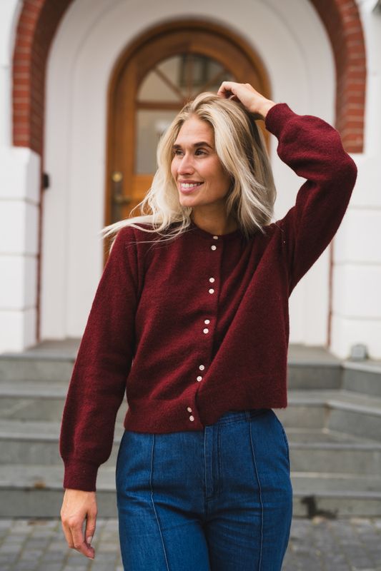 Part Two Noelani Cardigan - Tawny Port main image 0