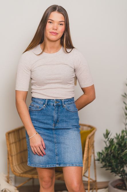 Hovedbilde Dagna Melange T-Shirt Ecru 
