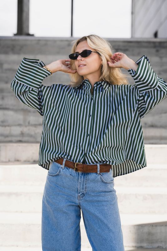 Atari Shirt Green Stripe 