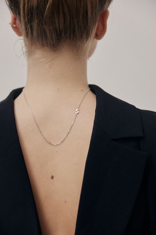 Big Number Necklace Silver - 50L - 5