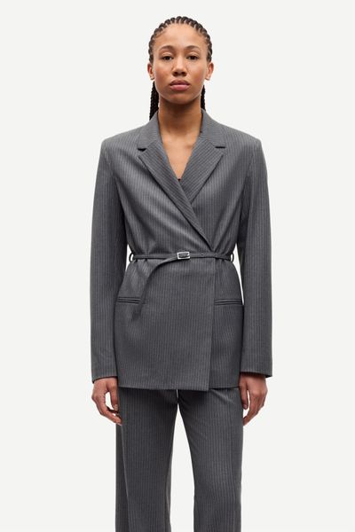 Hovedbilde Salot Blazer Belt 15496 Dark Gull Gray Pinstripe 