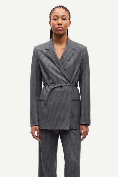 Hovedbilde Salot Blazer Belt 15496 Dark Gull Gray Pinstripe 