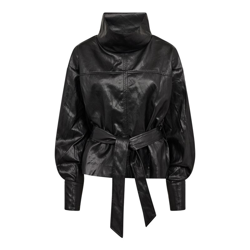 Gitt Funnel Neck Blouse Black 