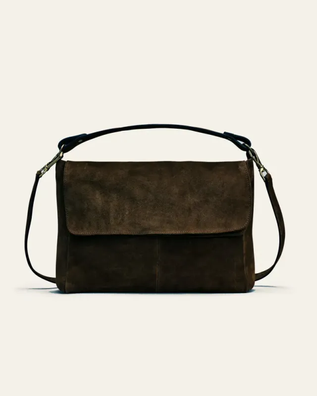 Mabi Shoulder Bag Umber Suede 