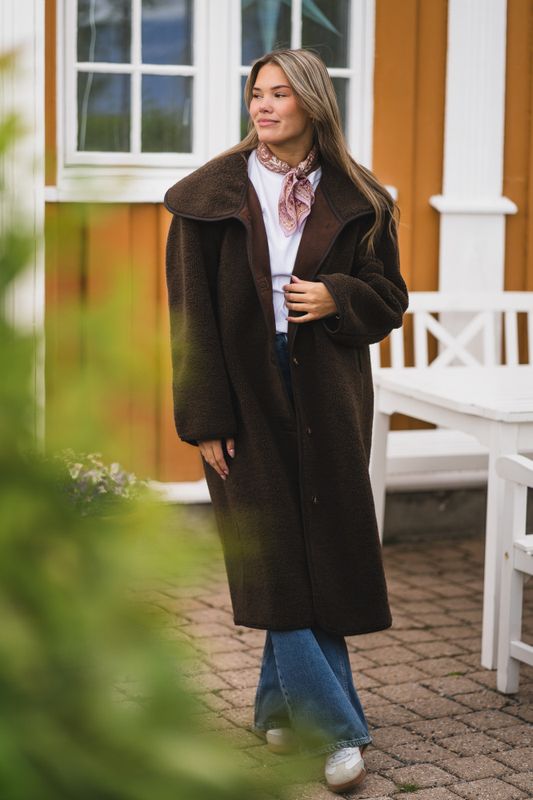 Carmen Teddy Coat Dark Brown 