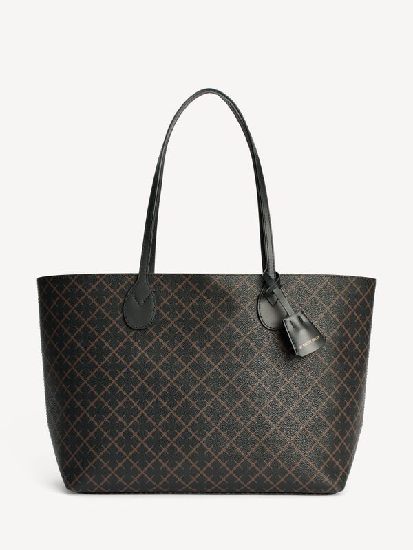 Abigail Printed Tote Bag Dark Chocolate 