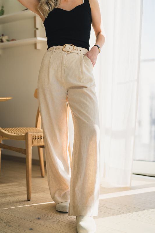 Zephyr Linen Pant Straw 