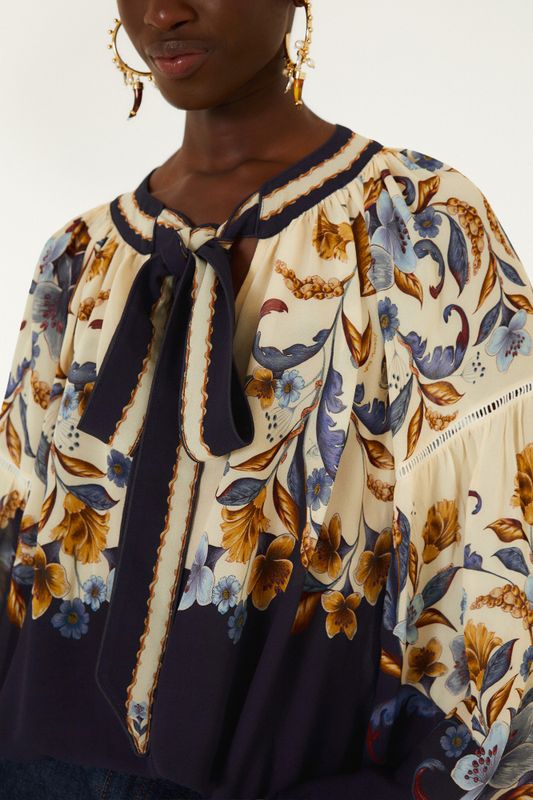 Golden Nature Navy Blue Blouse 