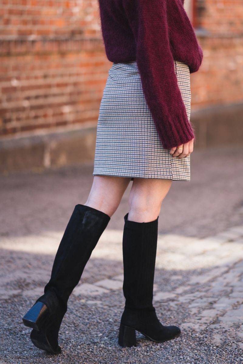 Corinne Skirt Toasted Coconut Check