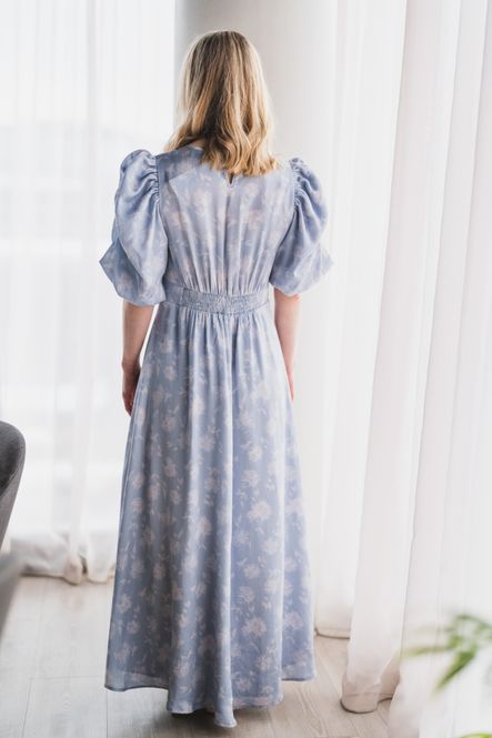 Hovedbilde Kikka Faded Flower Dress Light Blue 