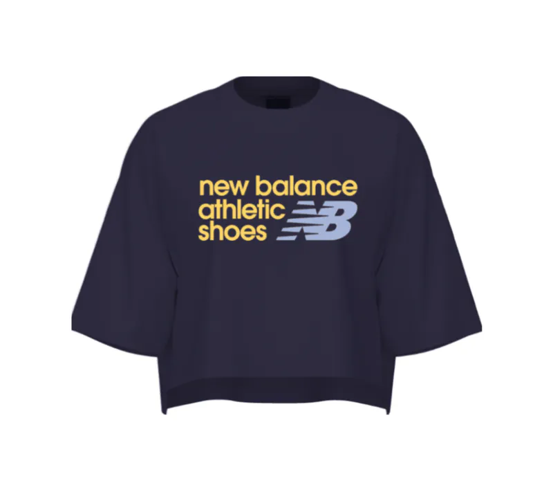 Athletics Premium Chest Logo Cropped T-Shirt Boysenberry