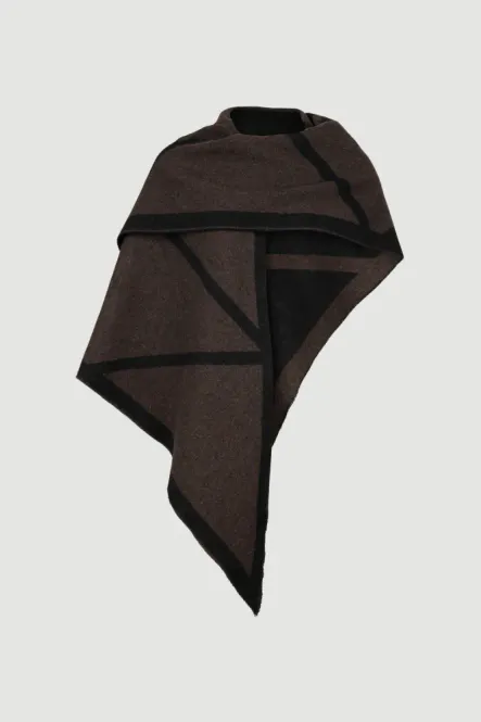 Hovedbilde Triangle Scarf Merino Tobacco/Black 