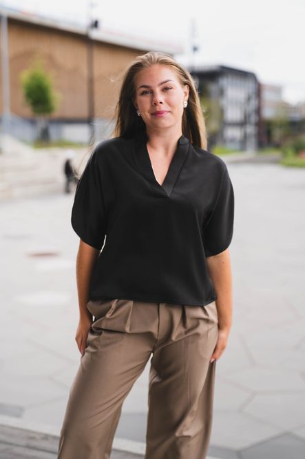 Hovedbilde Anelle Heavy Sateen Blouse Black 