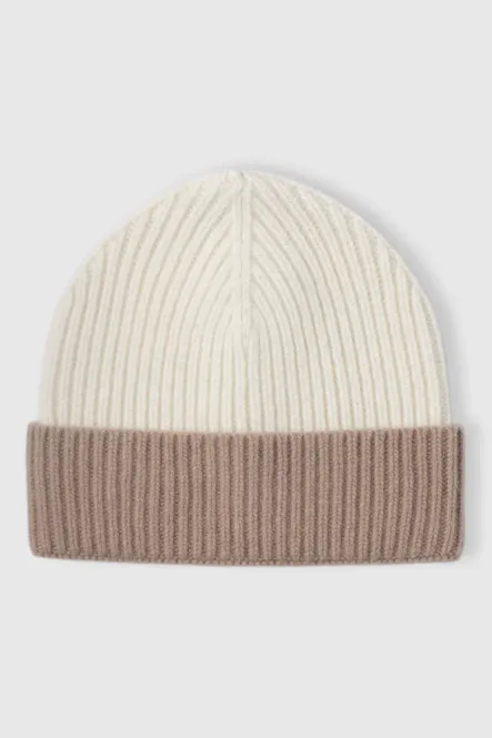 Hovedbilde Beanie Taupe/Offwhite 
