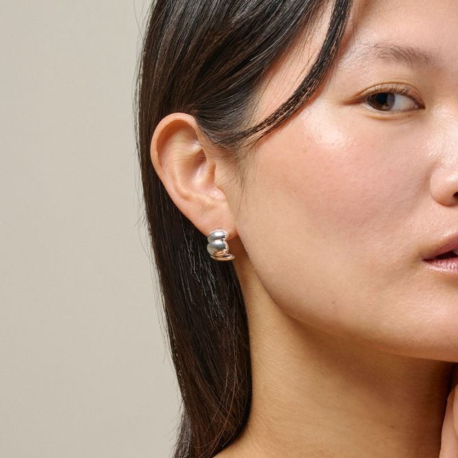 Hovedbilde Melia Chunky Hoops Silver 