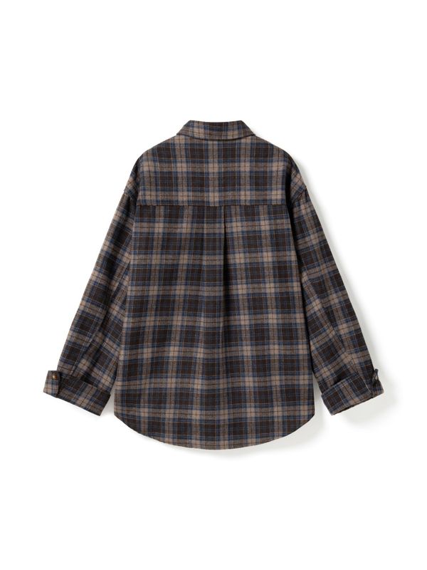 Marlon Shirt Brown Blue Check 