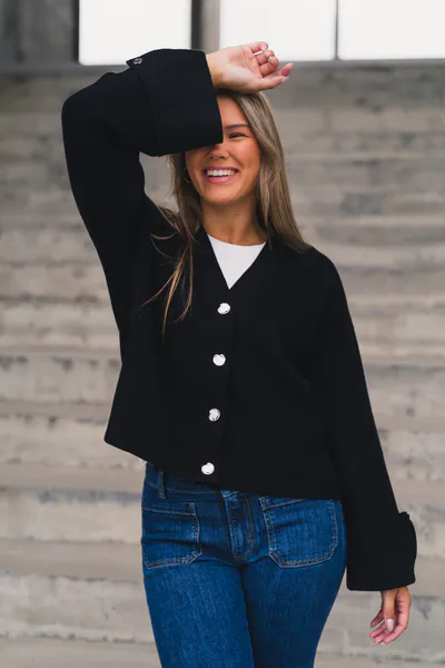 Hovedbilde Atari Rib Cardigan Black 