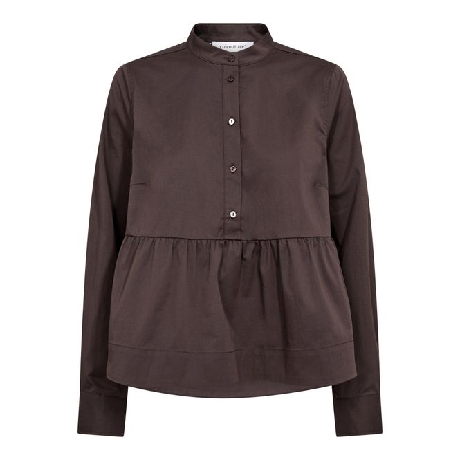 Hovedbilde Poppy LS Flare Blouse Dark Brown 