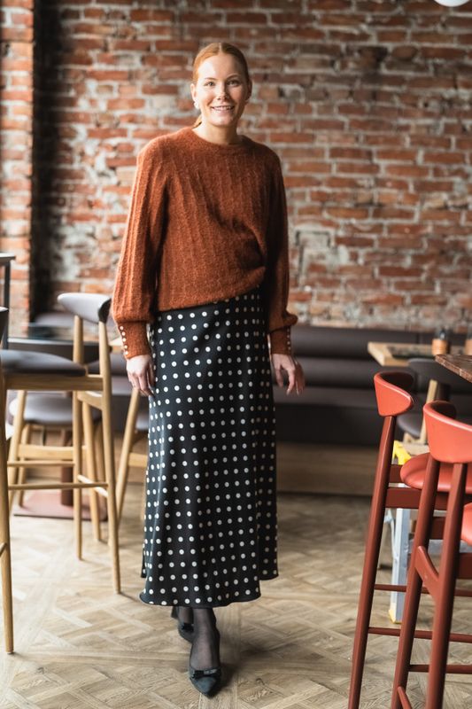 Trine Skirt Black Dot 