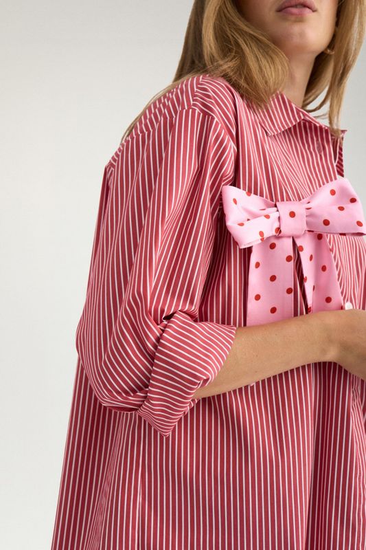 Nupaloma Bow Shirt Goji Berry 