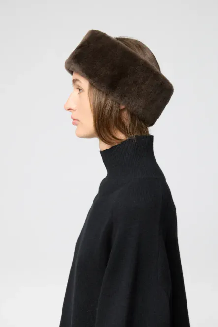 Hovedbilde Oslo Shearling Headband Chocolate 