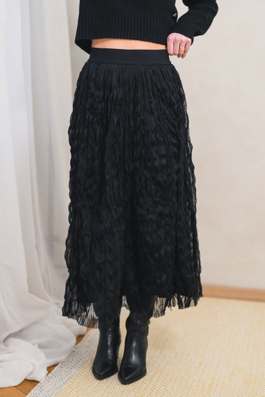 Tulla HW Long Skirt Black 