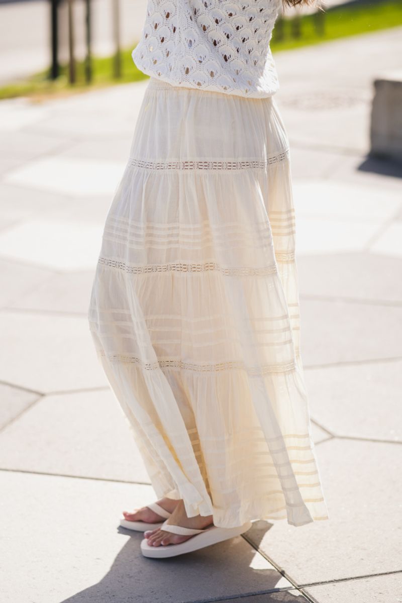 Felicia S Voile Skirt Light Yellow 