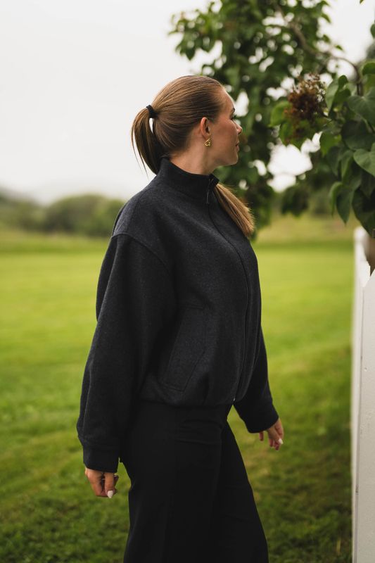 Florine Wool Bomber Jacket Antracit