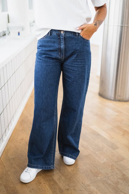 Elena Pants Mid Blue Wash 