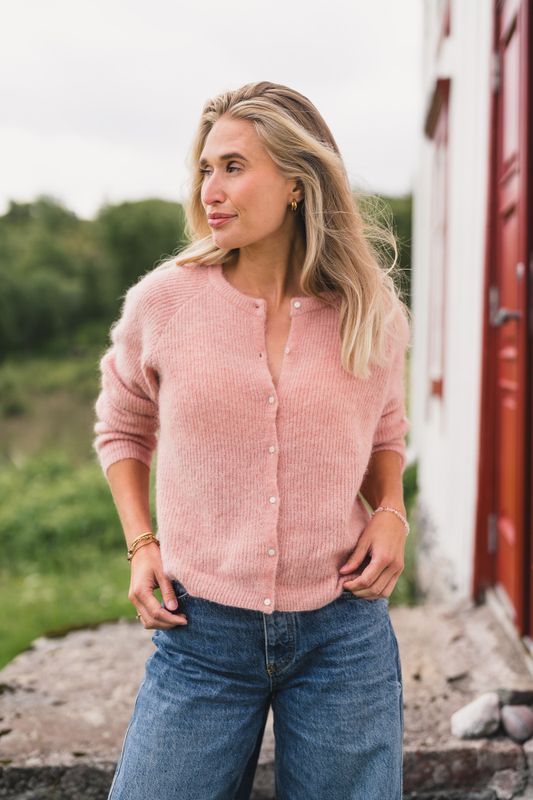 Amalie Cardigan Misty Rose 