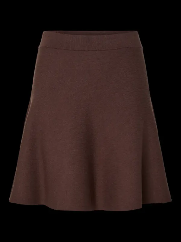 Fonny HW Knit Skirt Chocolate Brown