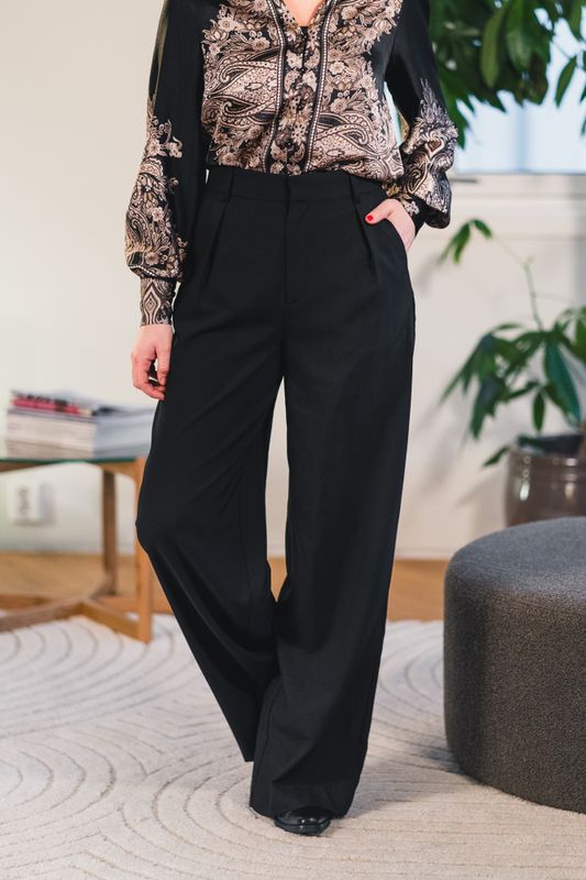 Alessandra Melange Pants Black 