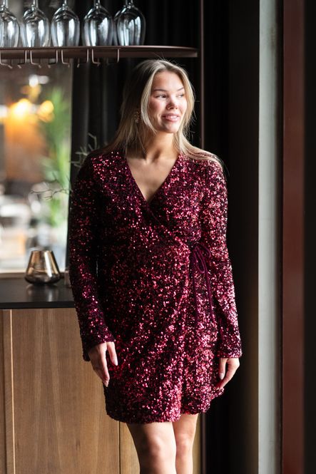 Hovedbilde Elle LS Wrap Dress Port Royale 