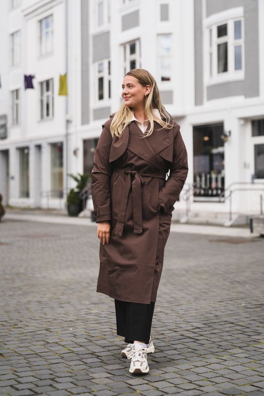 Regndråpe Trench Coat Brown