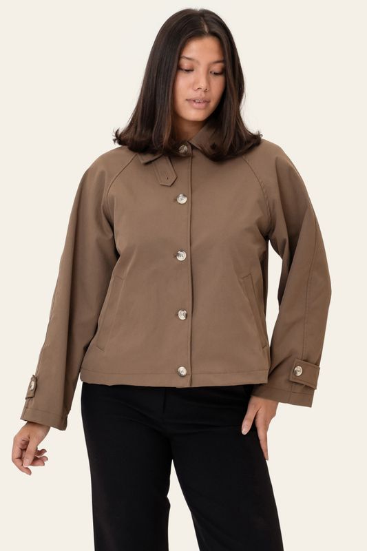 Avaic Short Trenchcoat Dark Brown 