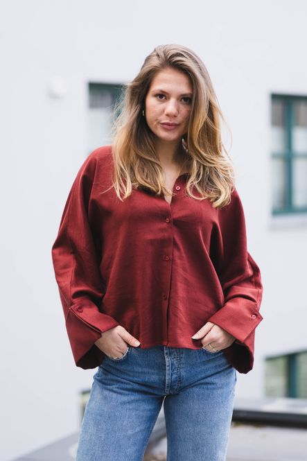 Hovedbilde Atari Linen Shirt Rust Red 