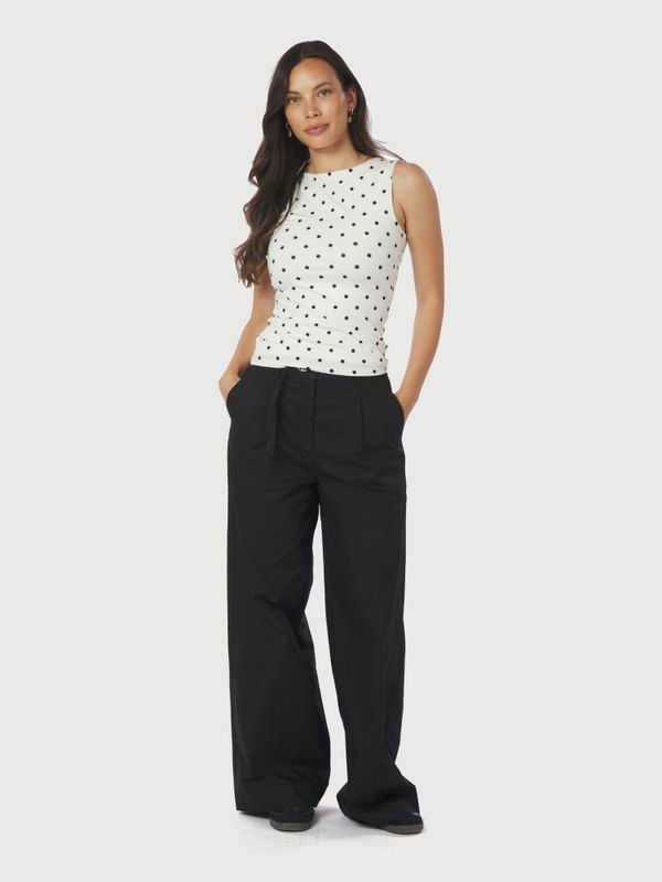 Ditty Jersey Dot Top White 