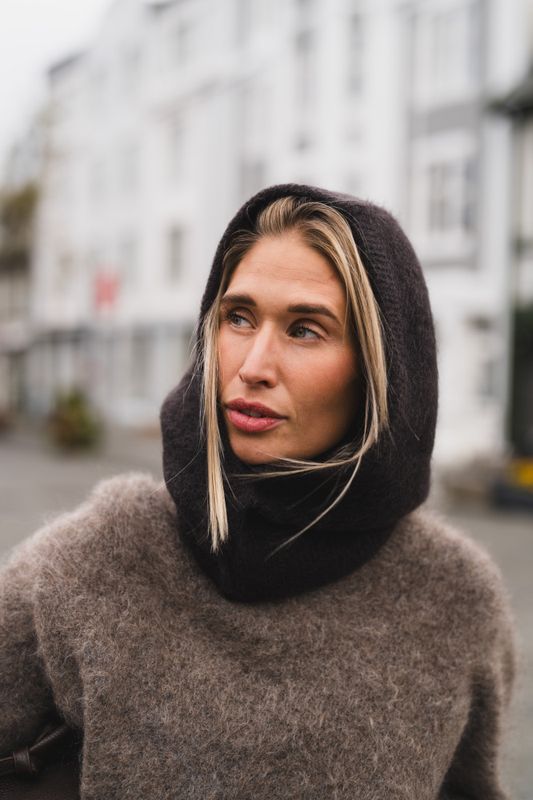 Kajsa Chunky Balaclava Dark Brown 