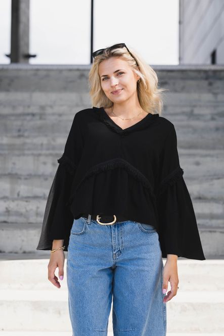 Hovedbilde Eden Blouse Linen Black 
