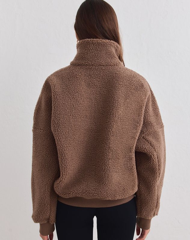 Pile Half Zip Hazelnut