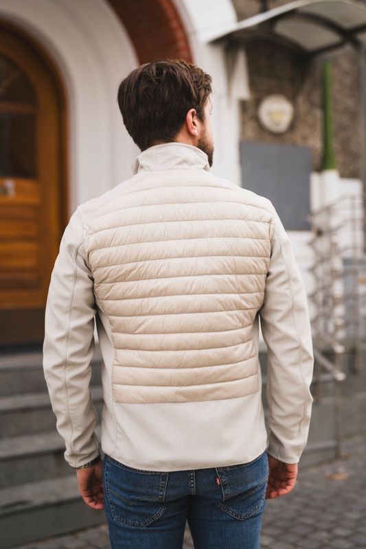 Jayden Man Fleece/Nylon Jacket Pelican 