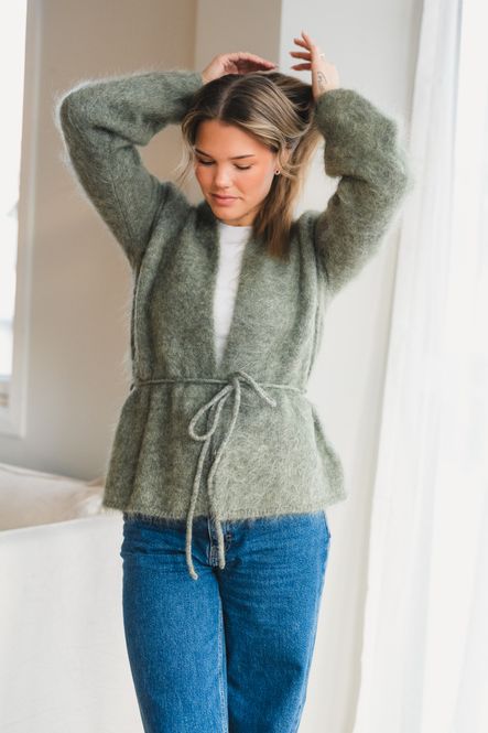 Hovedbilde Fredrikke Chunky Cardigan Sage Green 