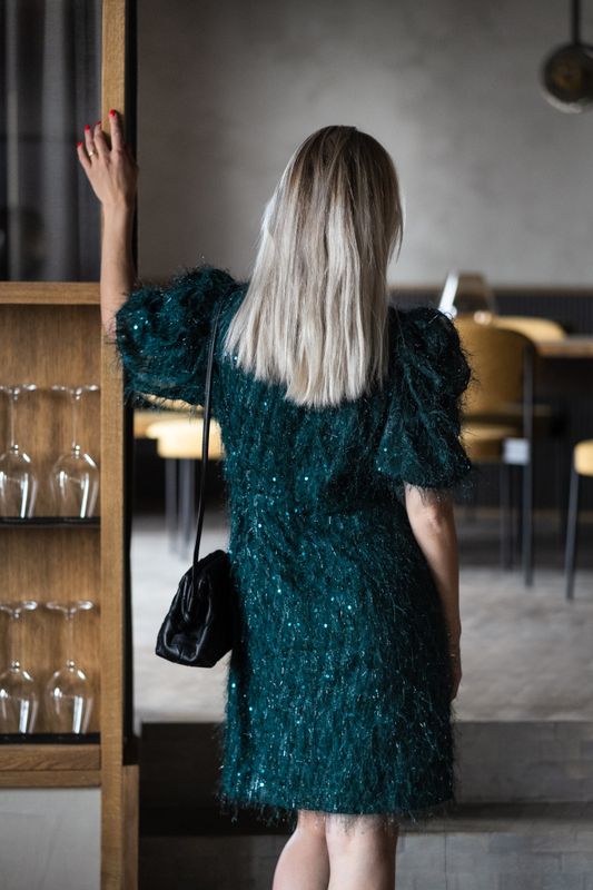 Ilza 2/4 Sequin Dress Ponderosa Pine 