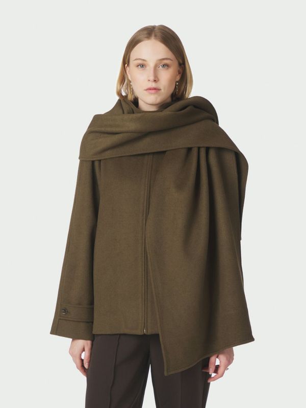 Paige Wool Jacket Khaki 