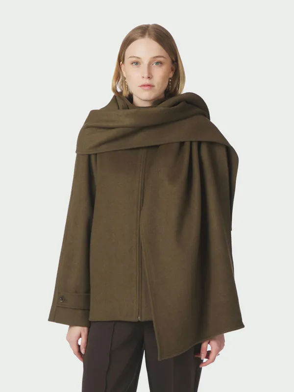 Paige Wool Jacket Khaki 